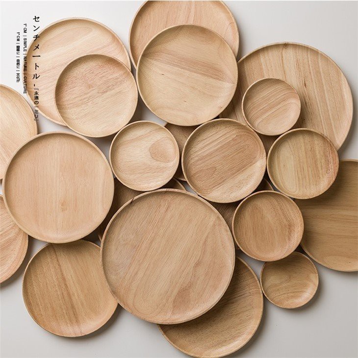 walnut wood plate set (2)