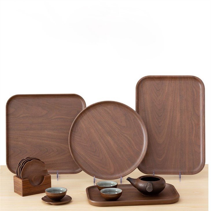 walnut wood plate set (5)